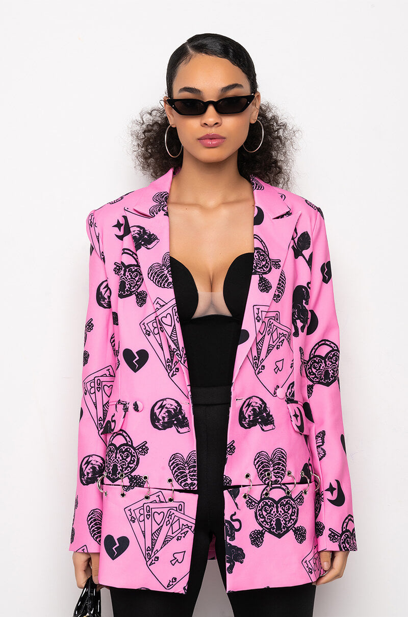 VON LOUIS TATTED BLAZER