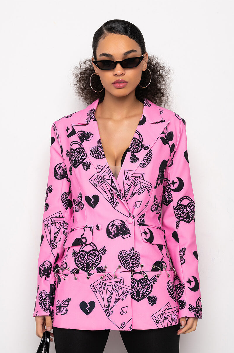 VON LOUIS TATTED BLAZER