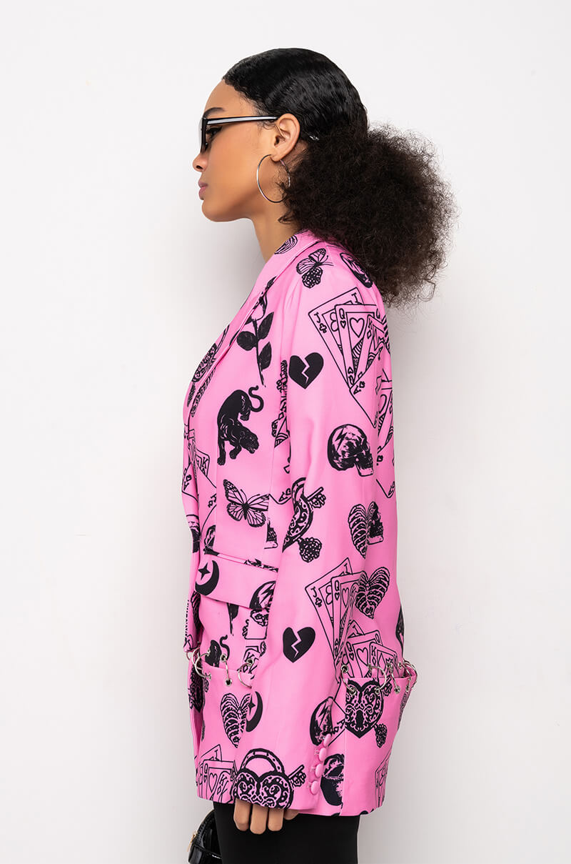 VON LOUIS TATTED BLAZER