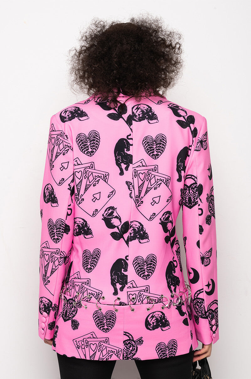 VON LOUIS TATTED BLAZER
