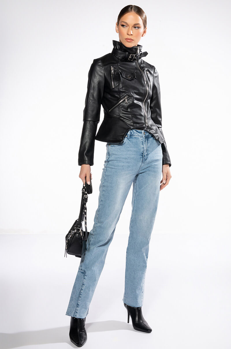 WALK THIS WAY PU MOTO JACKET