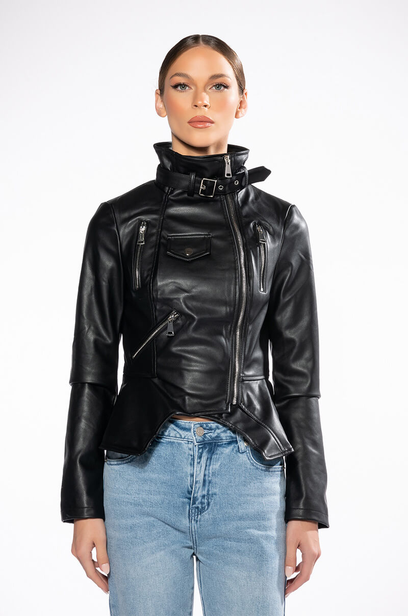 WALK THIS WAY PU MOTO JACKET