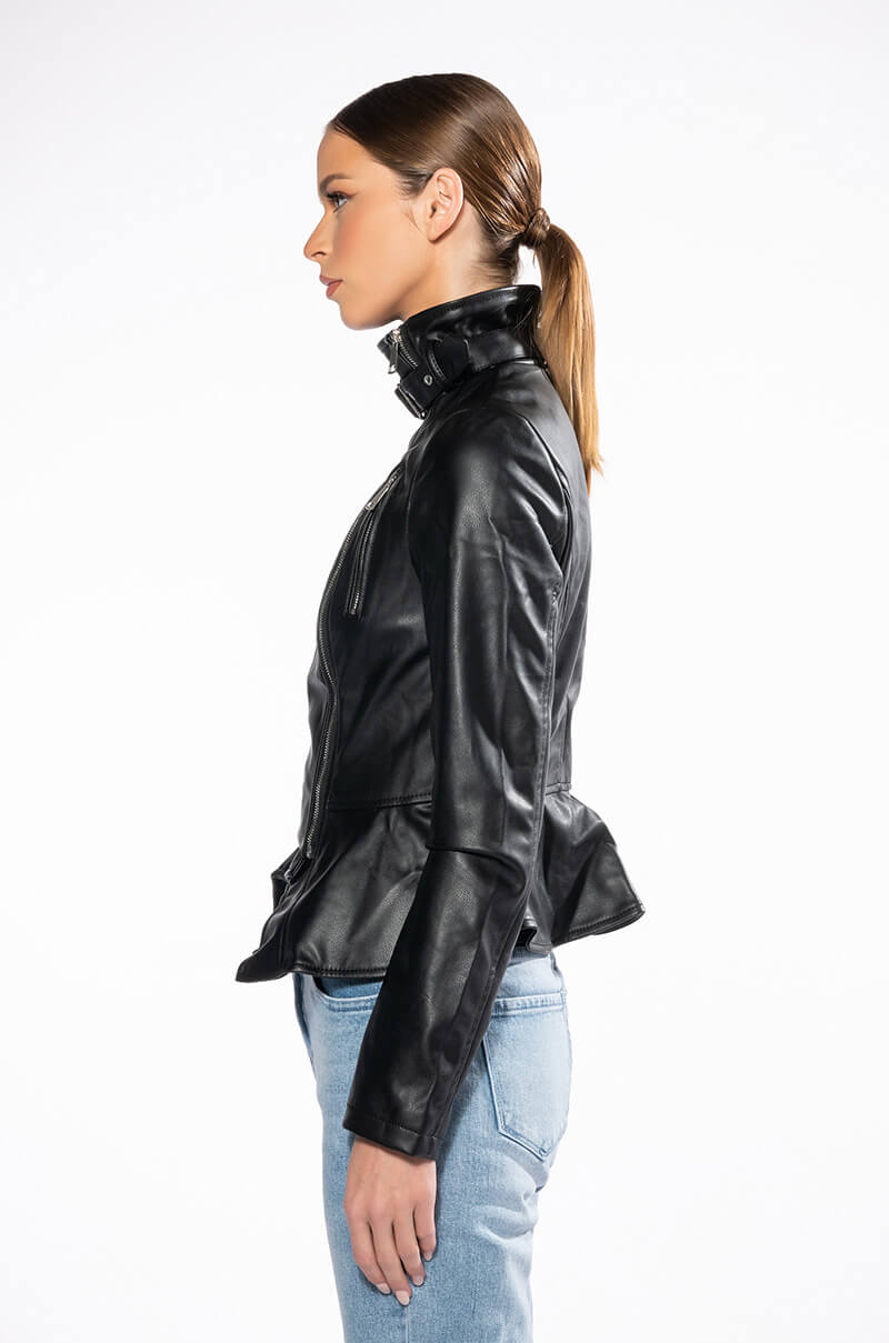 WALK THIS WAY PU MOTO JACKET