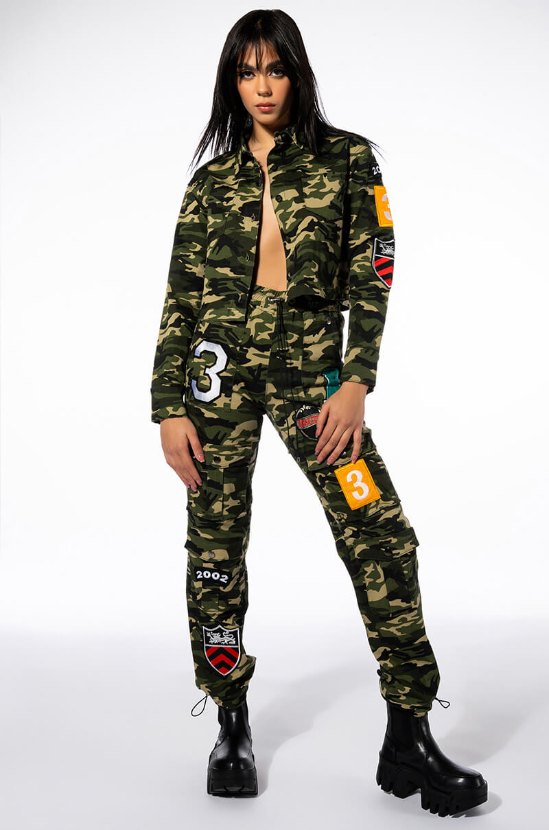 WHATEVER CAMO BOMBER JACKET