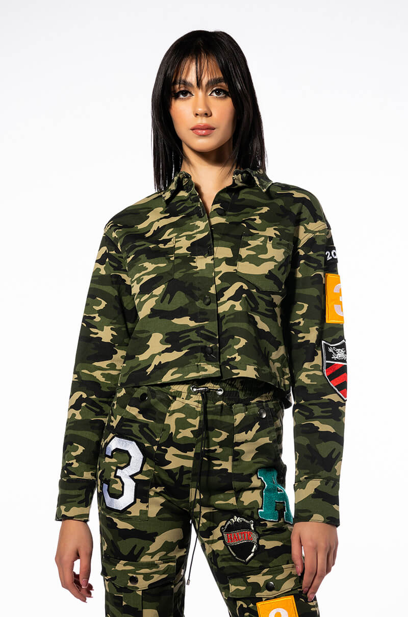WHATEVER CAMO BOMBER JACKET