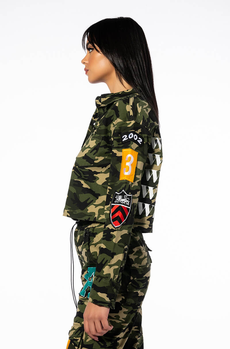 WHATEVER CAMO BOMBER JACKET