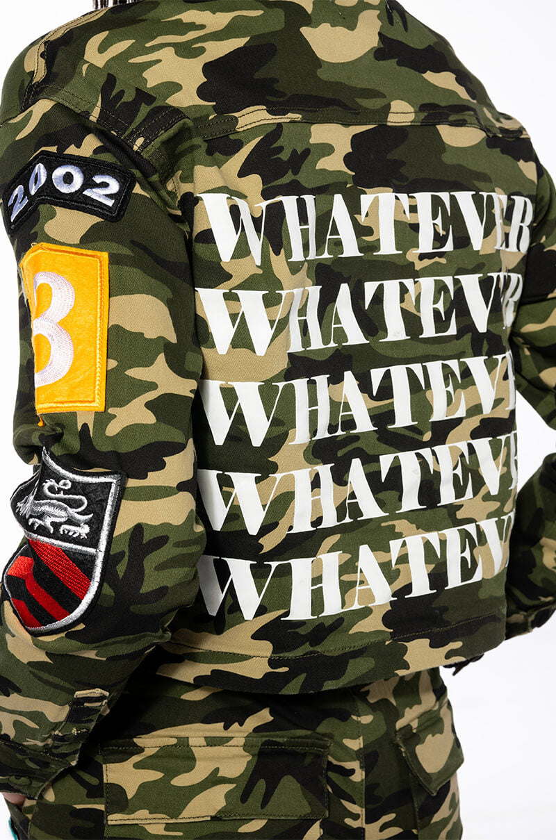 WHATEVER CAMO BOMBER JACKET