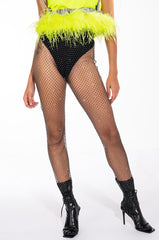 YOU CANT HANDLE THIS MESH RHINESTONE PANT