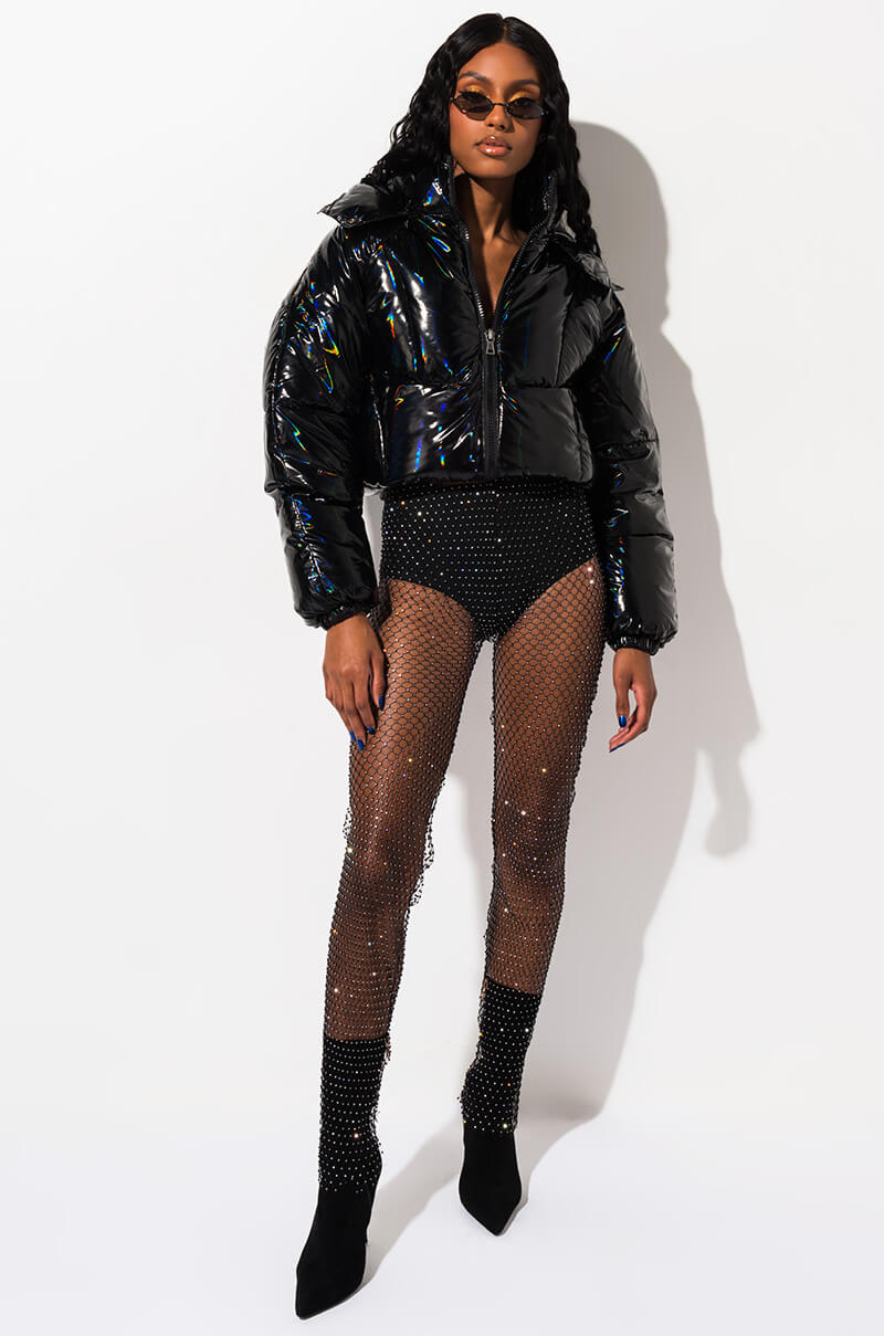 YOU CANT HANDLE THIS MESH RHINESTONE PANT