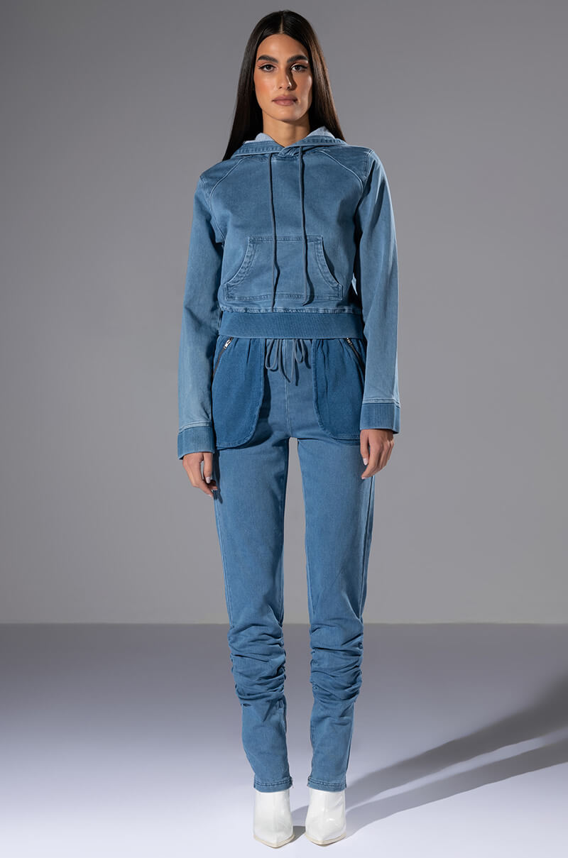 YOU OUGHTA KNOW DENIM JOGGER