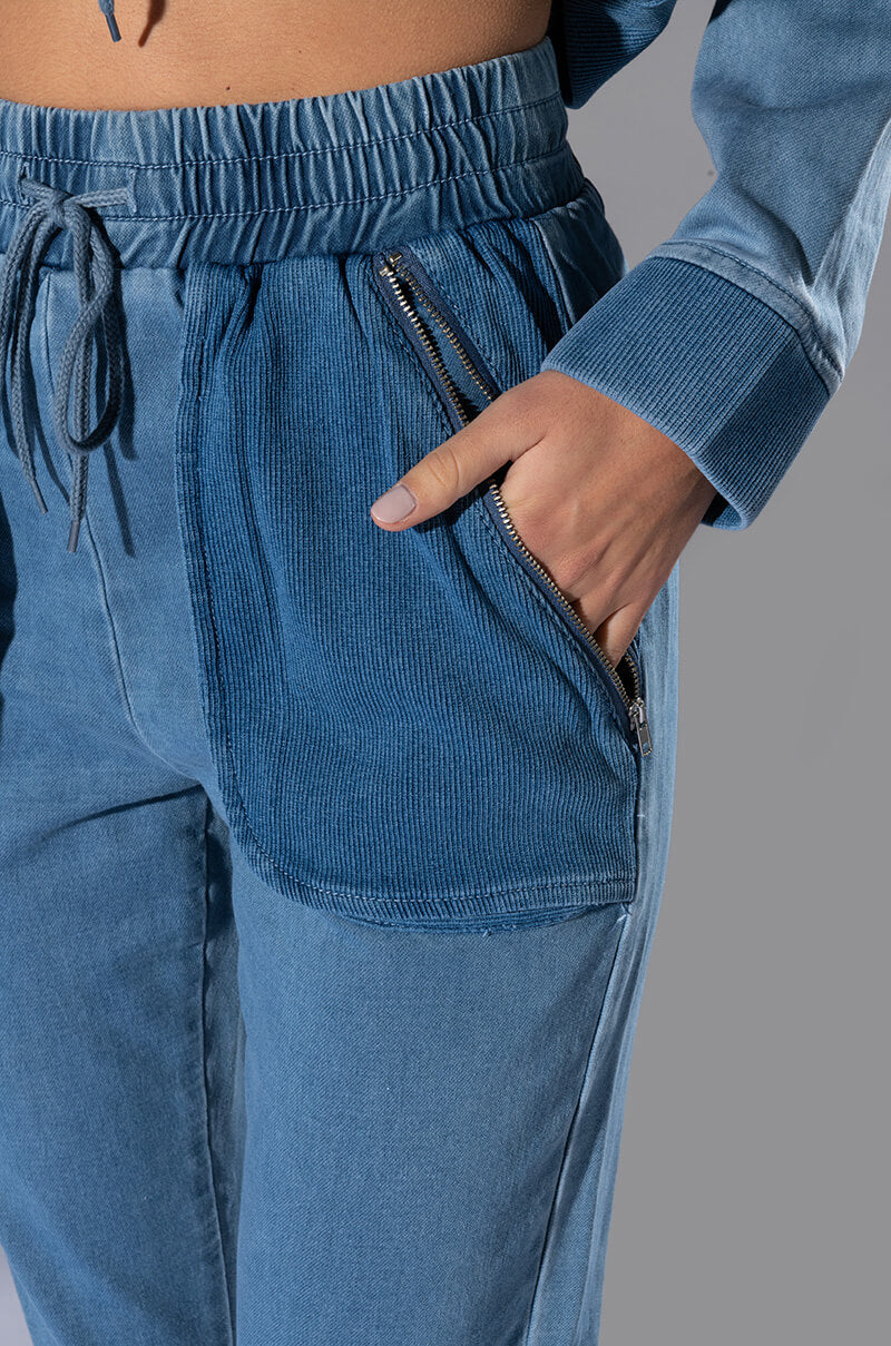 YOU OUGHTA KNOW DENIM JOGGER