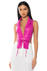 YOU'RE NO GOOD FOR ME OPEN BACK VEST