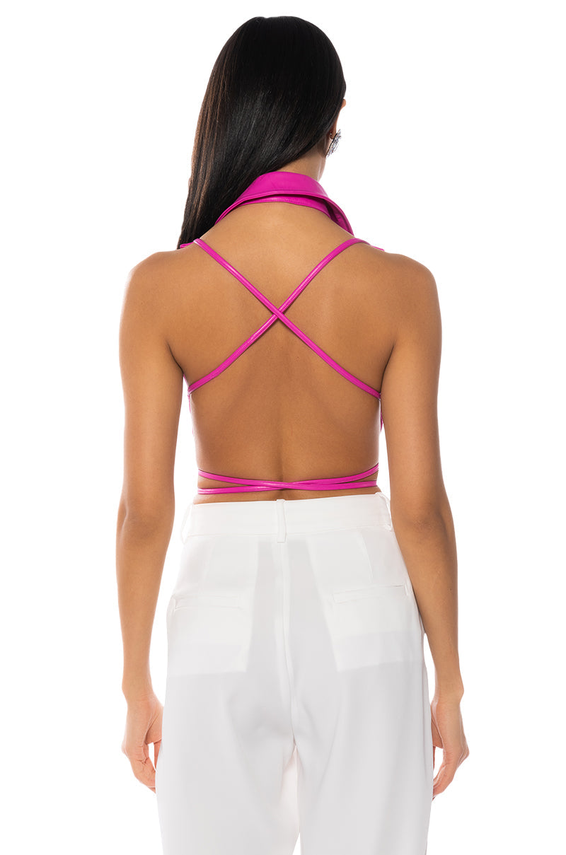 YOU'RE NO GOOD FOR ME OPEN BACK VEST