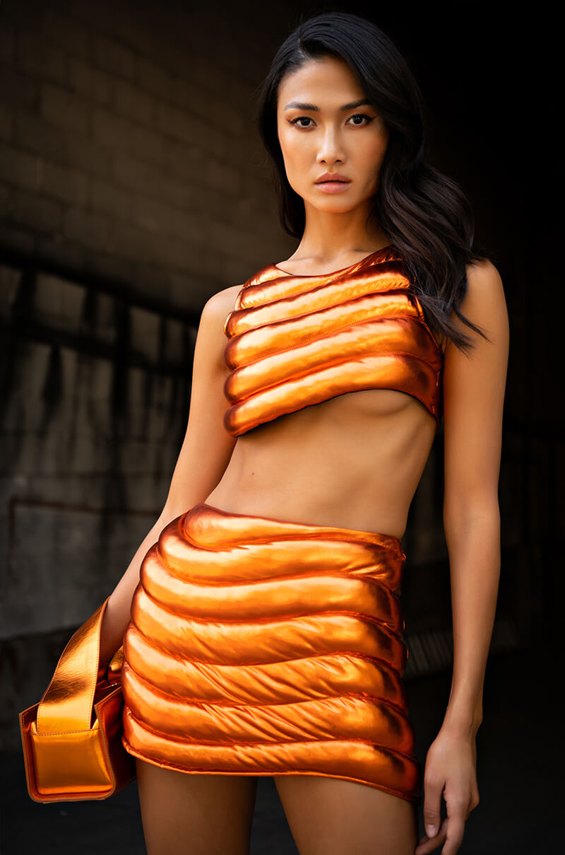 ZENON TEXTURED MINI SKIRT