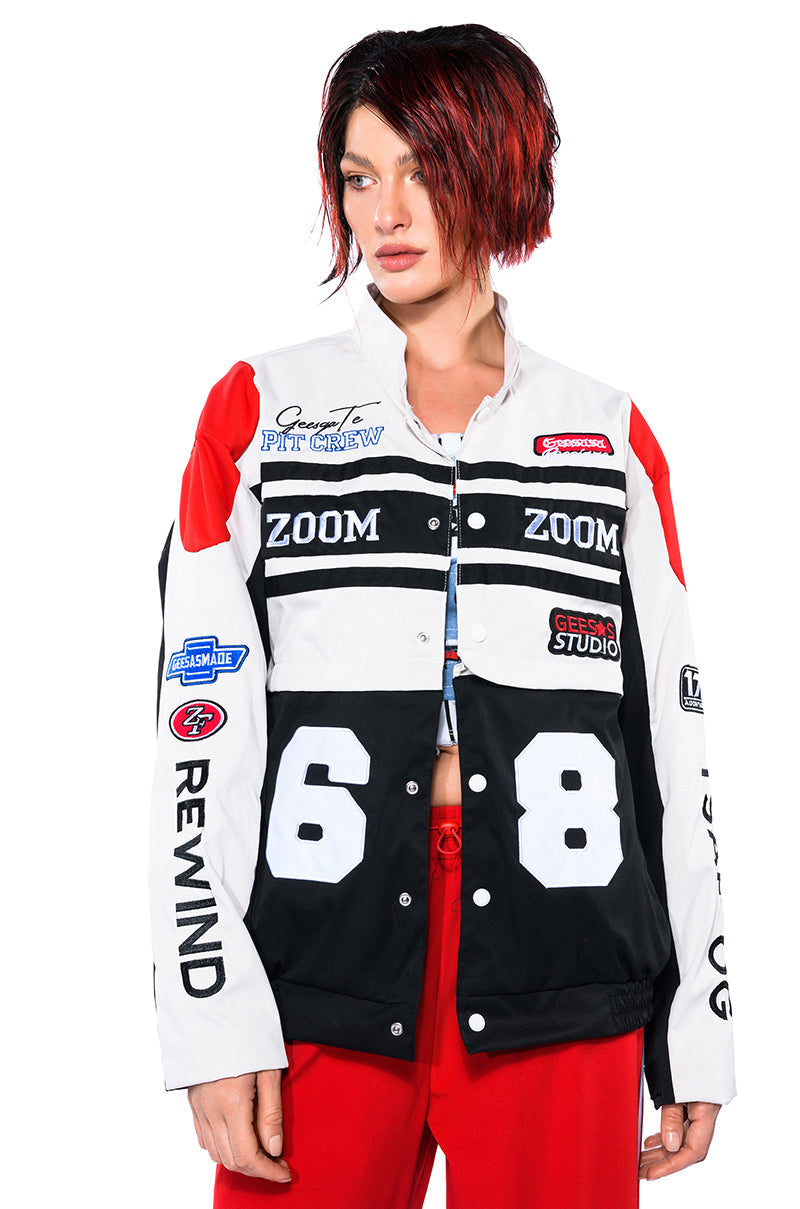 ZOOM ZOOM TWO IN ONE BOMBER SKIRT SET